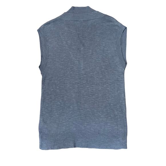 Free People Women's Hannah Sweater Vest Oversized Double V-Neck size XS Blue - Picture 5 of 13